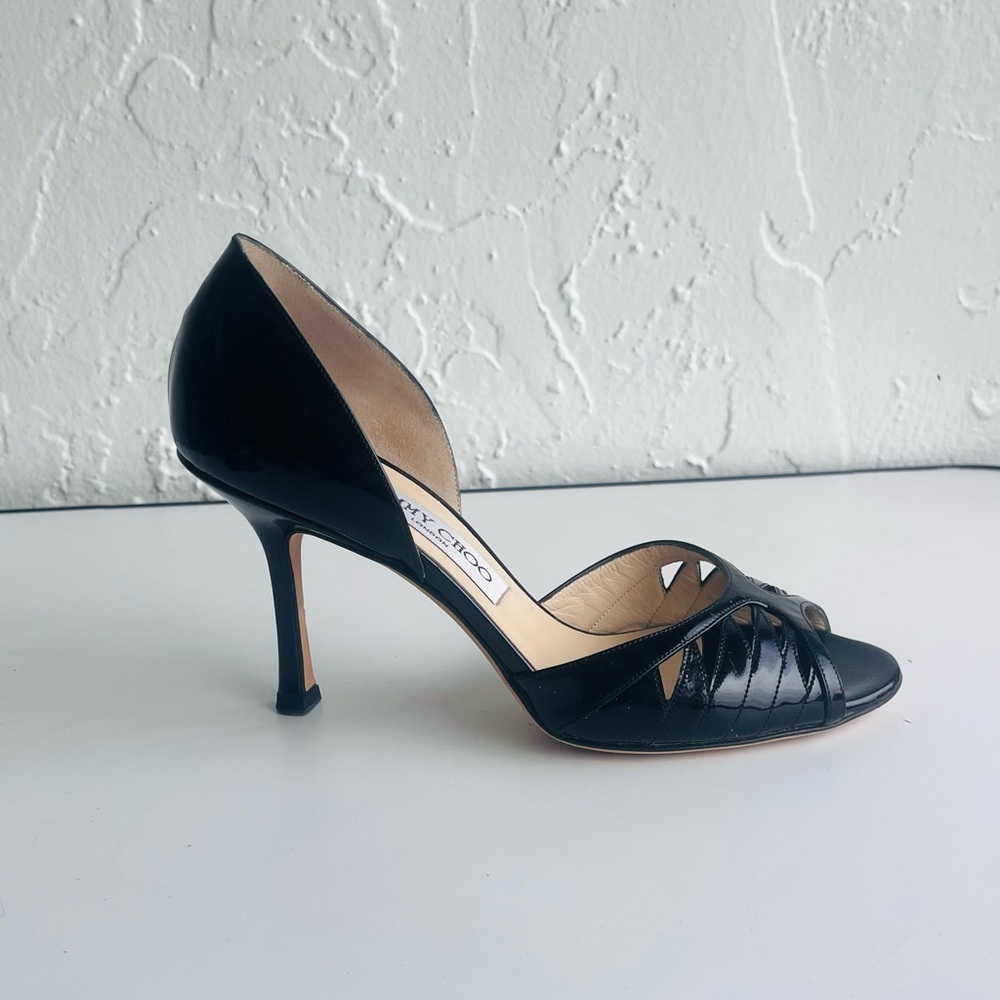 Jimmy Choo Black Patent Leather Women's Shoes - Picture 6 of 15